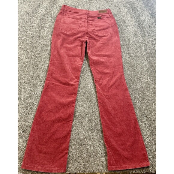 Wrangler Womens Corduroy Pants Size 8 Brick Red High Rise Bold Boot Cut - Picture 2 of 8